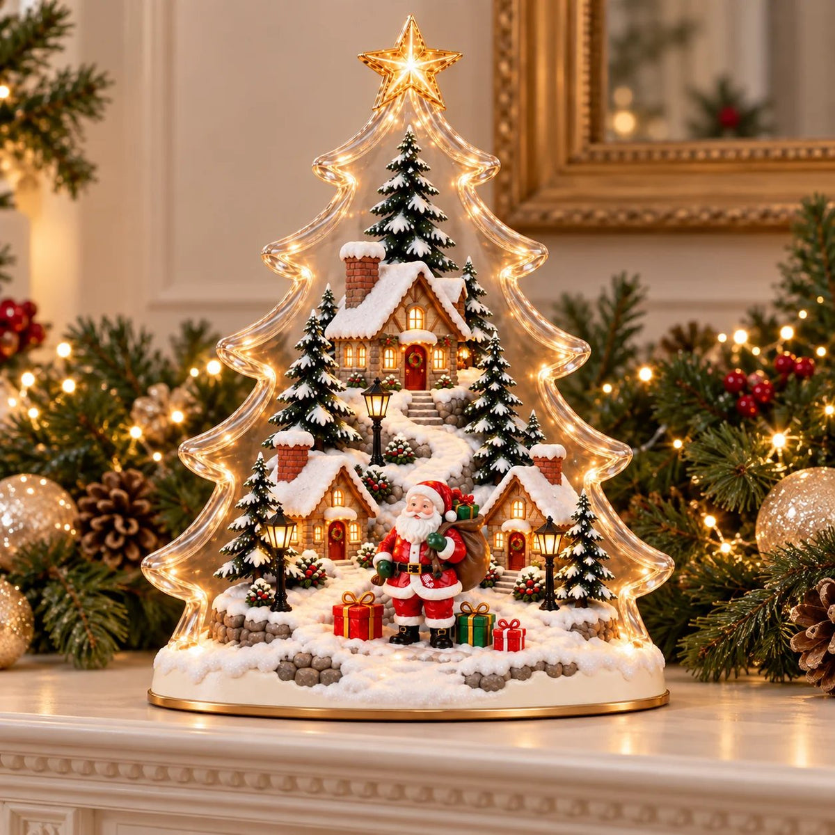 🎄 Christmas Within a Tree ✨ A Glowing Little World of Holiday Magic