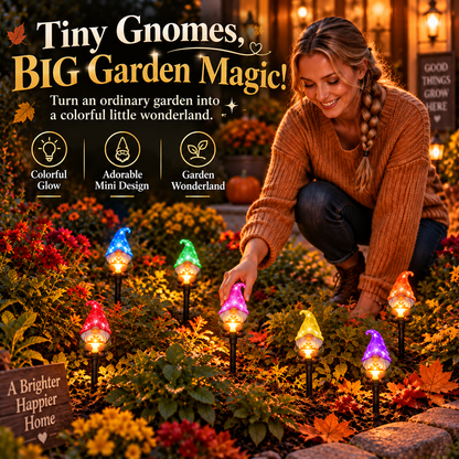 🔥 Last Day 50% OFF 🌈✨Enchanted Gnome Garden Stake Lights