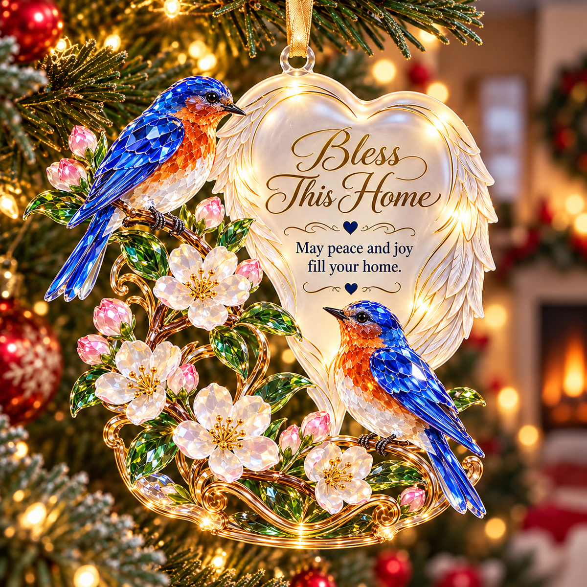 ❤️ Heavenly Hearts™ | 6 Inspirational Angel Wing Christmas Ornaments