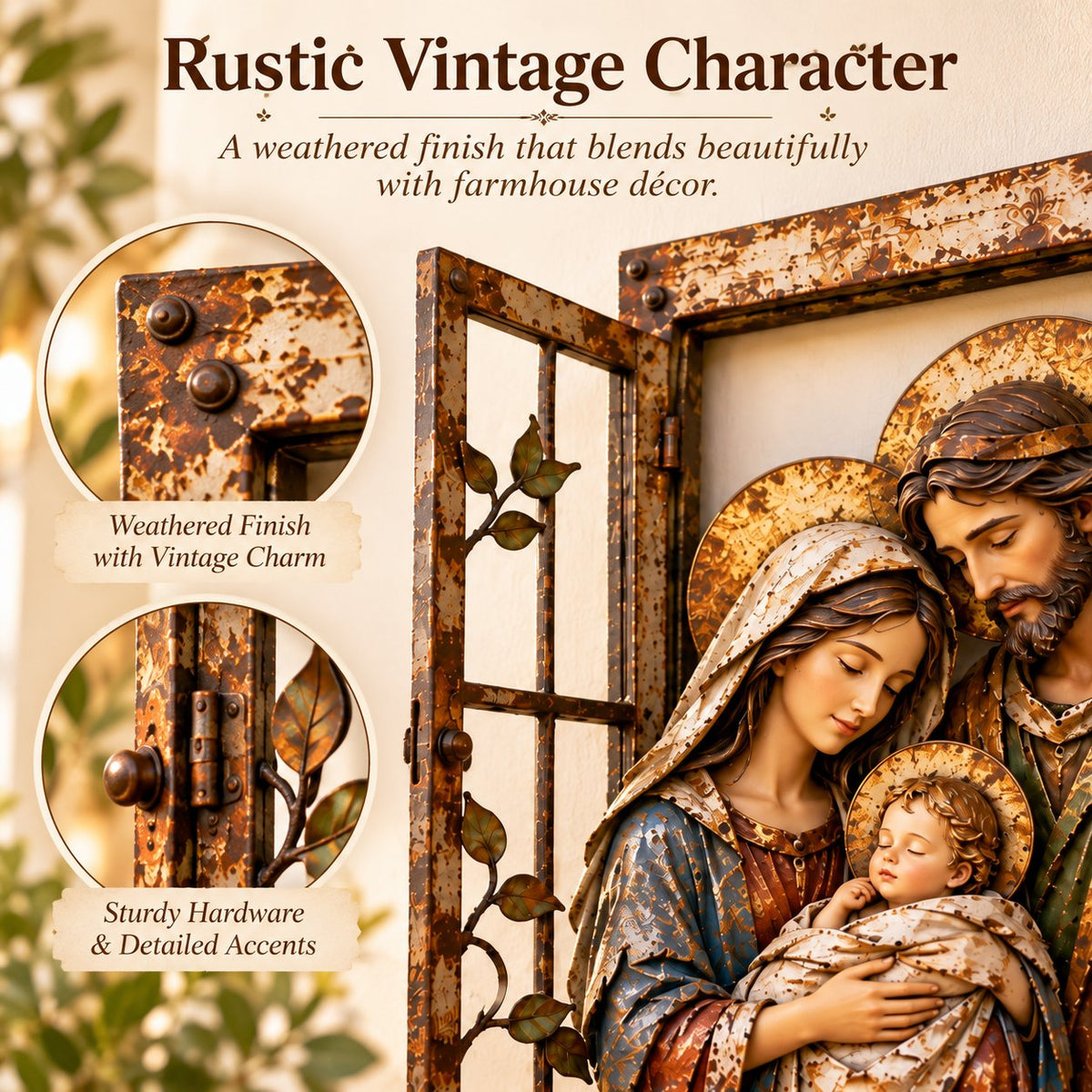 ✝️🪟 Bethlehem Window™ | Holy Family Christmas Wall Decor