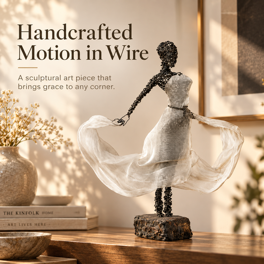 💃 Elegant Metal Art Ballerina Sculpture