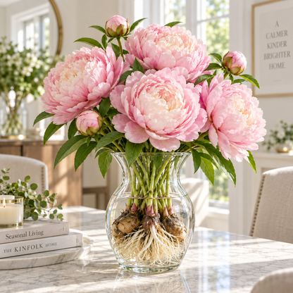 🌸✨ Bicolor Hydroponic Peony Bulbs — A Rare, Two-Toned Horticultural Gem