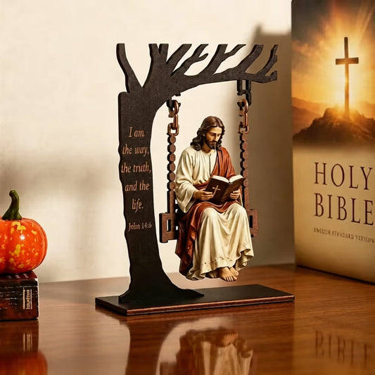 ✝️ Christian Jesus Swing Ornament | Faith-Inspired Christmas Decor