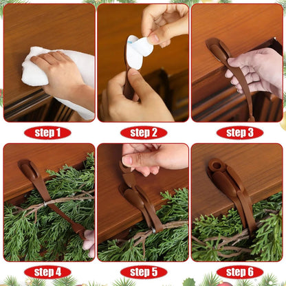 🔥HOT SALE 49% OFF - 🎅Christmas Garland Hanger Mantle Garland Hooks, No Drill