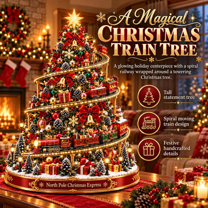 🎄 North Pole Christmas Express Tree | Lighted Spiral Train Display