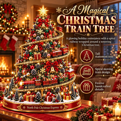 🚂✨ Christmas Express Tree | Lighted Spiral Train Display