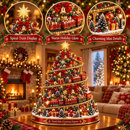 🚂✨ Christmas Express Tree | Lighted Spiral Train Display