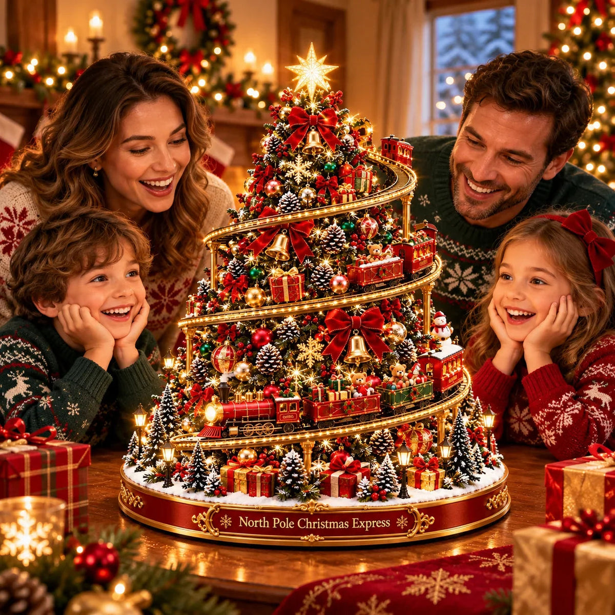 🚂✨ Christmas Express Tree | Lighted Spiral Train Display