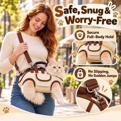 🔥 50% OFF – 😽Hands-Free Pet Sling & Harness Carrier 🐾🐶