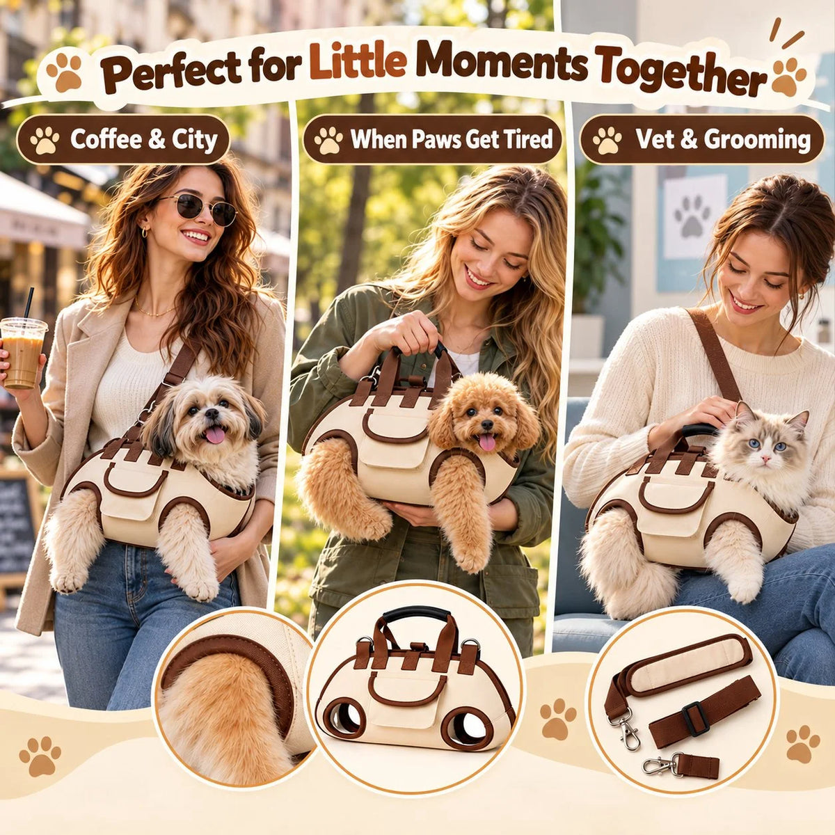 🔥 50% OFF – 😽Hands-Free Pet Sling & Harness Carrier 🐾🐶