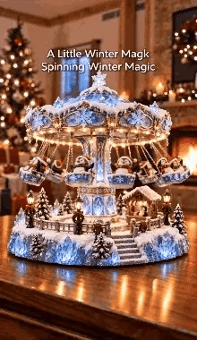 🎄 Christmas Sale 50% OFF! 🐧 Penguin Christmas Carousel – Rotating Winter Light Display