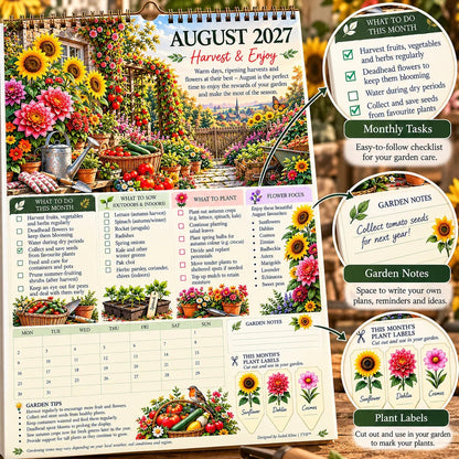 🌿 2027 Four Seasons Garden Planner – Planting Guide, Monthly Tasks & Plant Labels