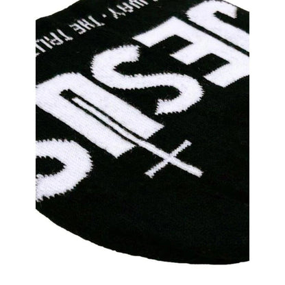 🖤 Y2K Heart & Cross Beanie | Jacquard Knit Streetwear Cap