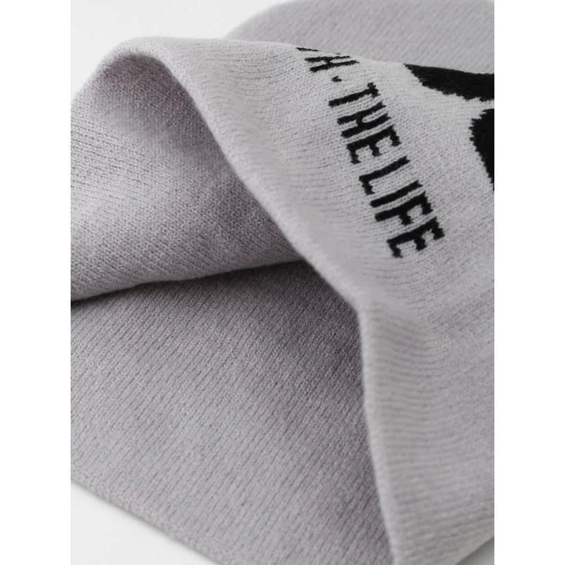 🖤 Y2K Heart & Cross Beanie | Jacquard Knit Streetwear Cap