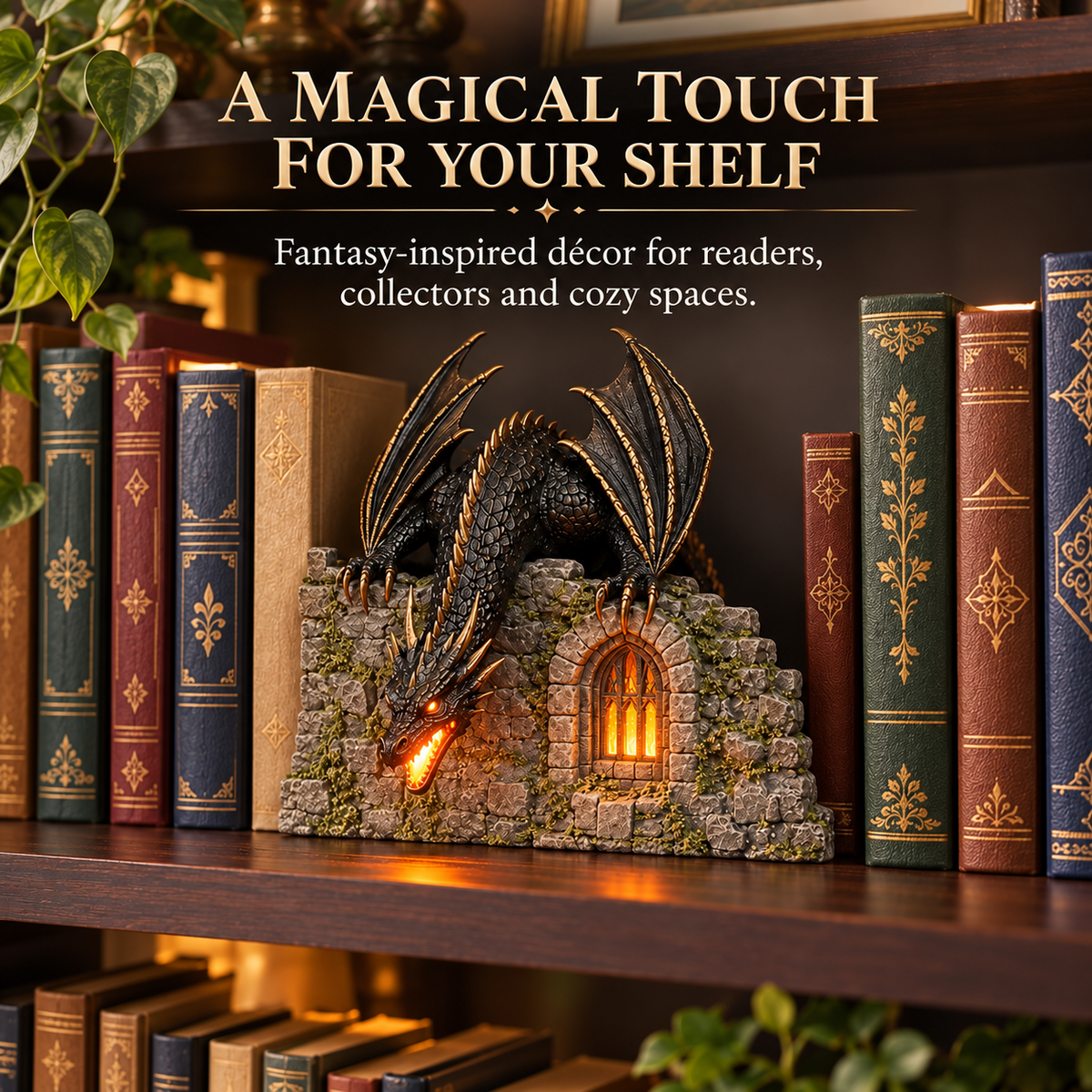 🐉 Dragonfire Castle™ – Glowing Flame Mist Humidifier