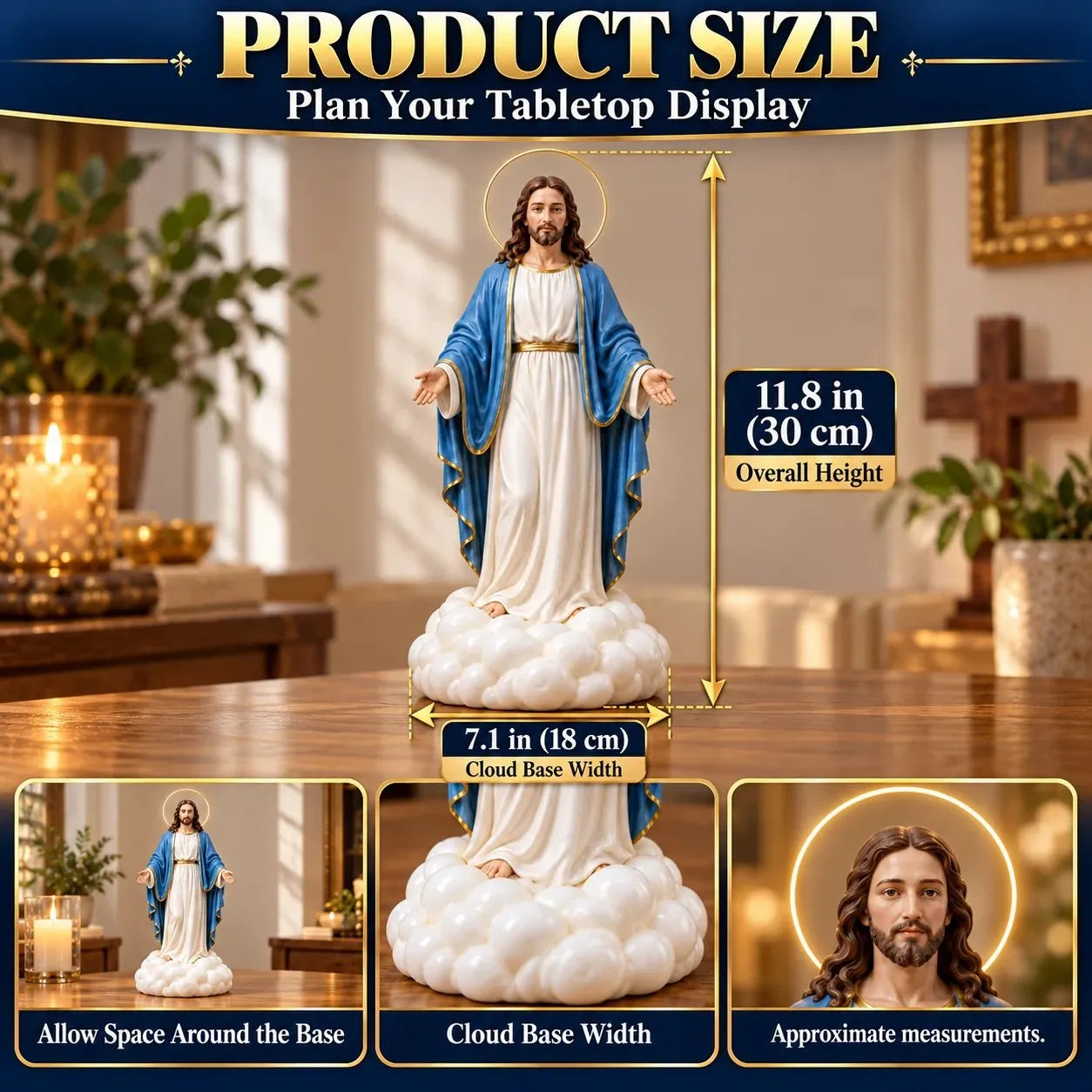 Holy Mist humidifier dimensions 11.8 inches tall and 7.1 inches wide