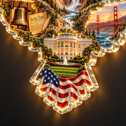 🦅🇺🇸 American Heritage Eagle – Lighted Landmark Wall Art