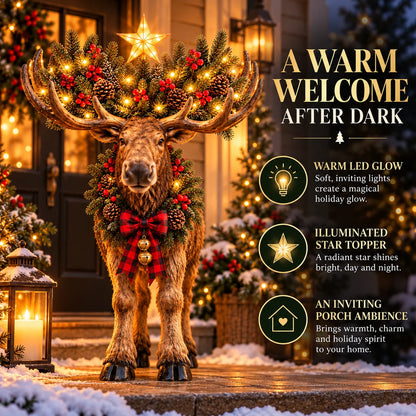 🎄 Woodland Christmas Moose™ – Lighted Holiday Decor
