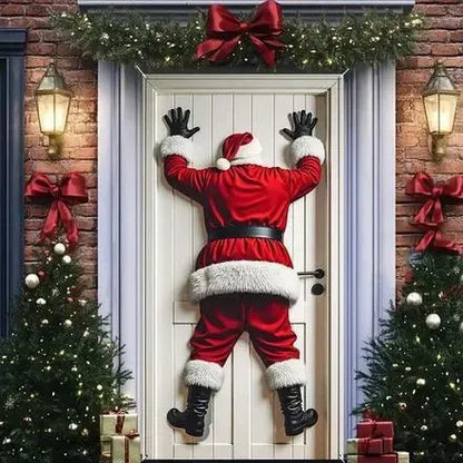 ✨⏳Only $12.99 Last Day Promotion🎄Christmas Santa Door Cover - Front Door Banner Decoration for Winter Holiday Supply✨