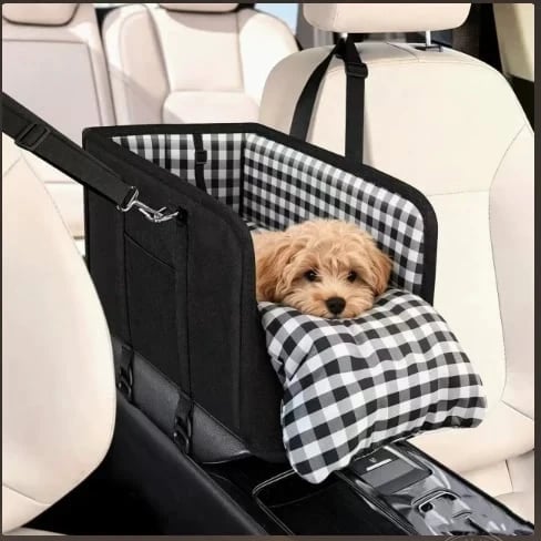 🐾🚙 PawNest Ride™ | Small Dog Center Console Car Seat