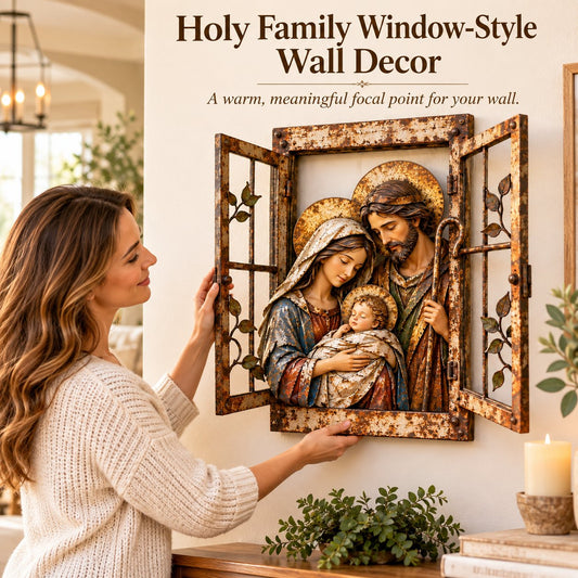 ✝️🪟 Bethlehem Window™ | Holy Family Christmas Wall Decor