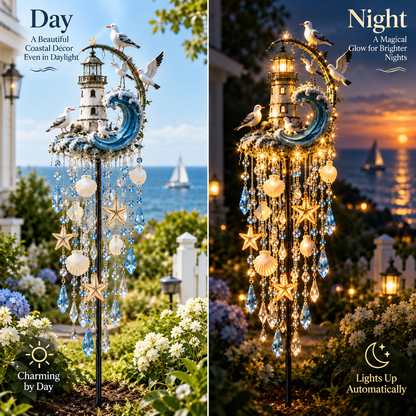 ✨🌊 Lighthouse Tide Glow – Solar Coastal Garden Light