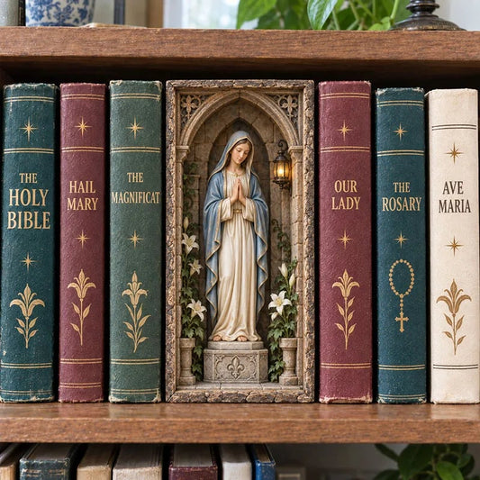 🙏 Mary’s Chapel™ | Lighted Sacred Book Nook ✨