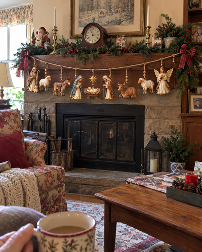 ✝️🎄 3D Nativity Story Garland – Meaningful Christmas Family Decor