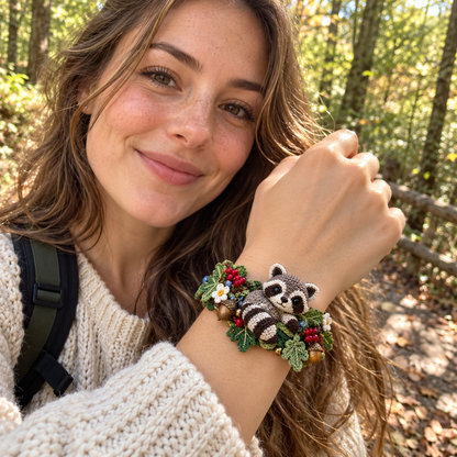 🌿🧶 Forest Friends on Your Wrist | Handmade Crochet Animal Bracelets