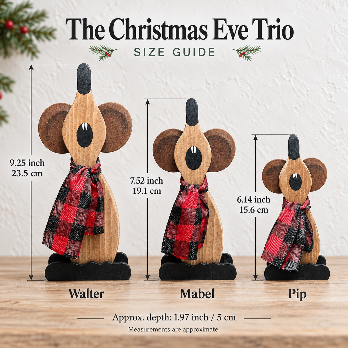 🎄 Christmas Eve Mouse Choir™ – Cozy Caroling Mice Christmas Figurine Set