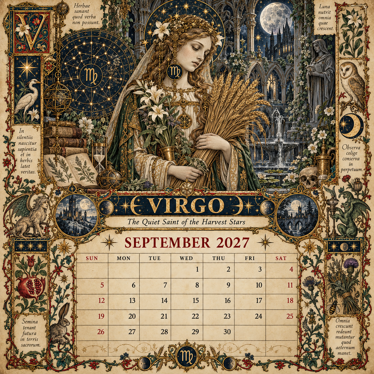🔮✨ 2027 Celestial Grimoire Calendar | 12 Signs, 12 Forbidden Chapters