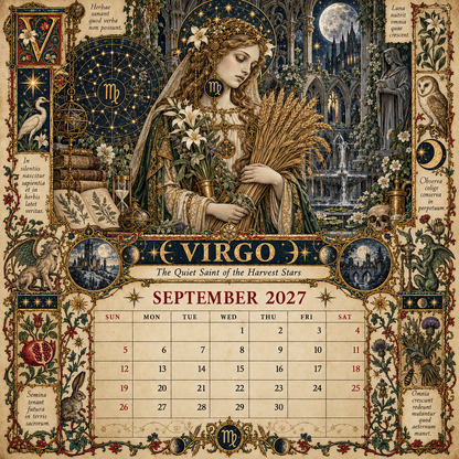 🔮✨ 2027 Celestial Grimoire Calendar | 12 Signs, 12 Forbidden Chapters