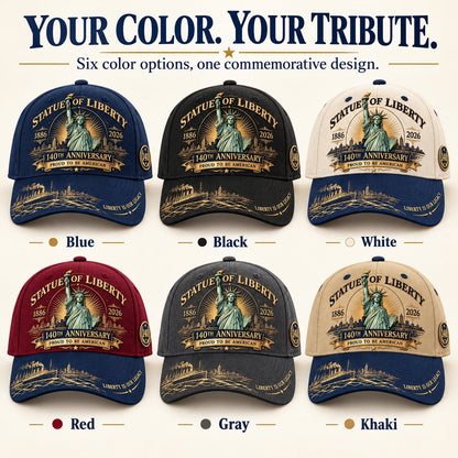 💝 LAST DAY 49% OFF | 🗽 140 Years of Liberty | Statue of Liberty Commemorative Cap 1886–2026 🇺🇸