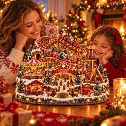 🔥Last Day 50%🎢🎄 Christmas Carnival Village™ | Animated Lighted Holiday Scene