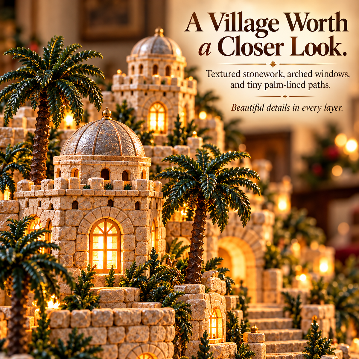 ✝️ The First Christmas Night | Illuminated Bethlehem Village