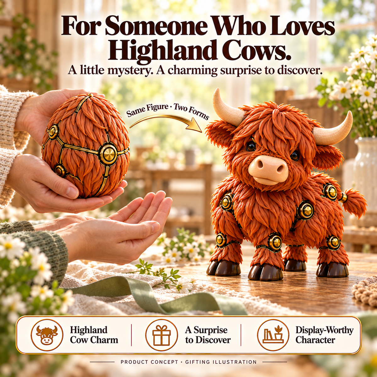 🐮🥚 Highland Hatchling™ | 2-in-1 Transforming Cow Egg