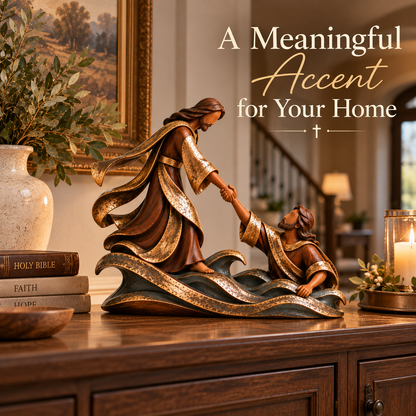 ✝️ He Reached for Me™ –Faith-Inspired Christian Sculpture