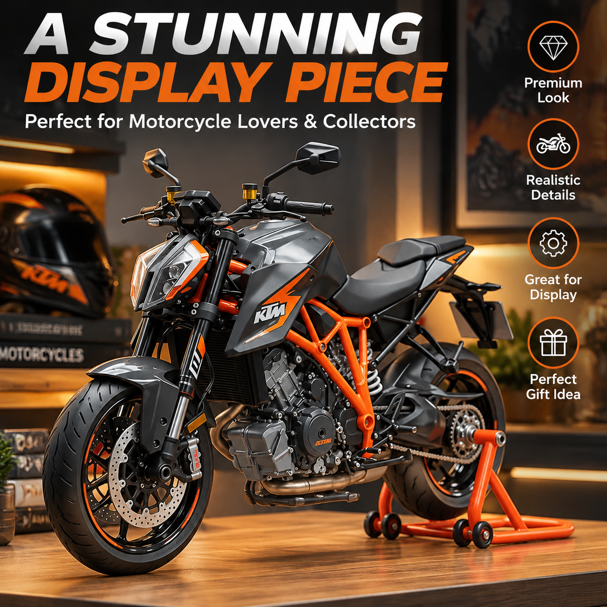 🔥LAST DAY 49%🏍️⚙️ 1:6 Scale Motorcycle Model Kit – DIY Mechanical Engine Build