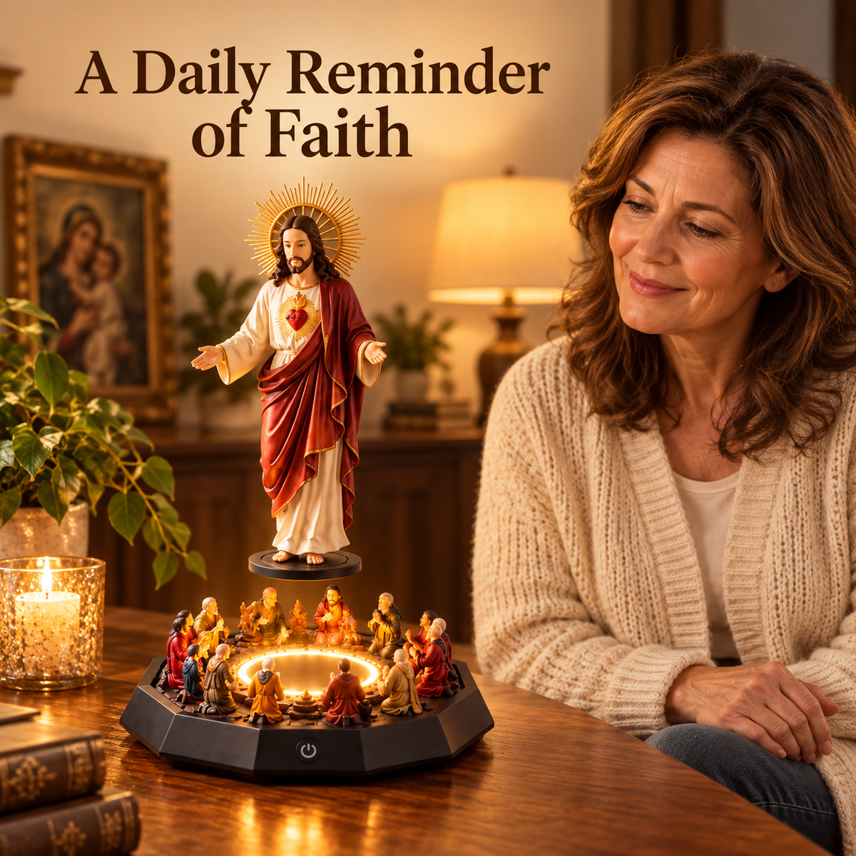 ✝️✨ Sacred Heart Ascension™ | Illuminated Jesus Faith Centerpiece