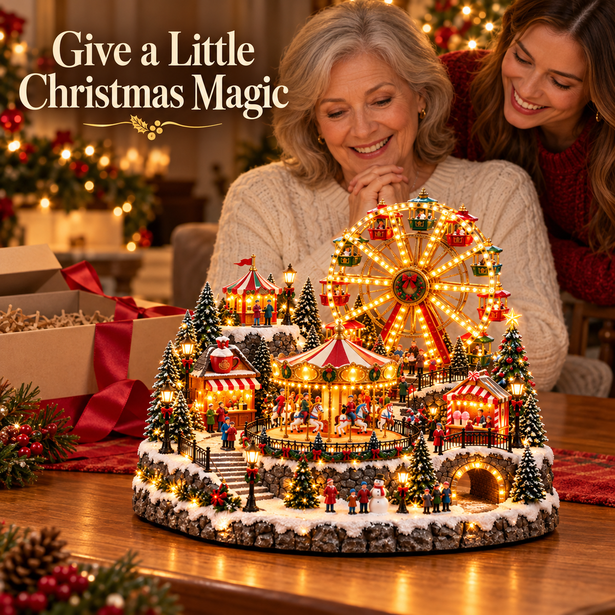 🔥 LAST DAY 49% OFF | 🎄 Christmas Village Comes to Life | Lighted & Animated Collection ✨