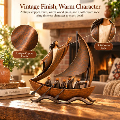 ⛵✝️ Faith Will Carry You – Hope & Perseverance Sailboat Decor