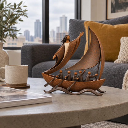 ⛵✝️ Faith Will Carry You – Hope & Perseverance Sailboat Decor