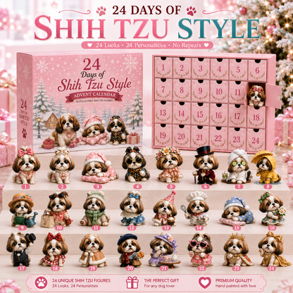 🎀🐾 Shih Tzu Christmas Advent Calendar – 24 Little Personalities
