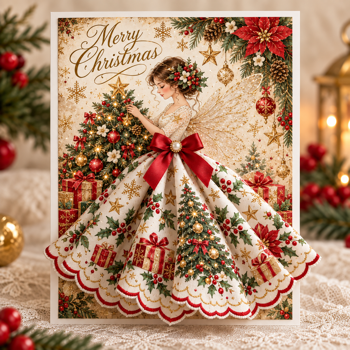 ✨💌 3D Christmas Angel Keepsake Card—A special holiday gift to cherish