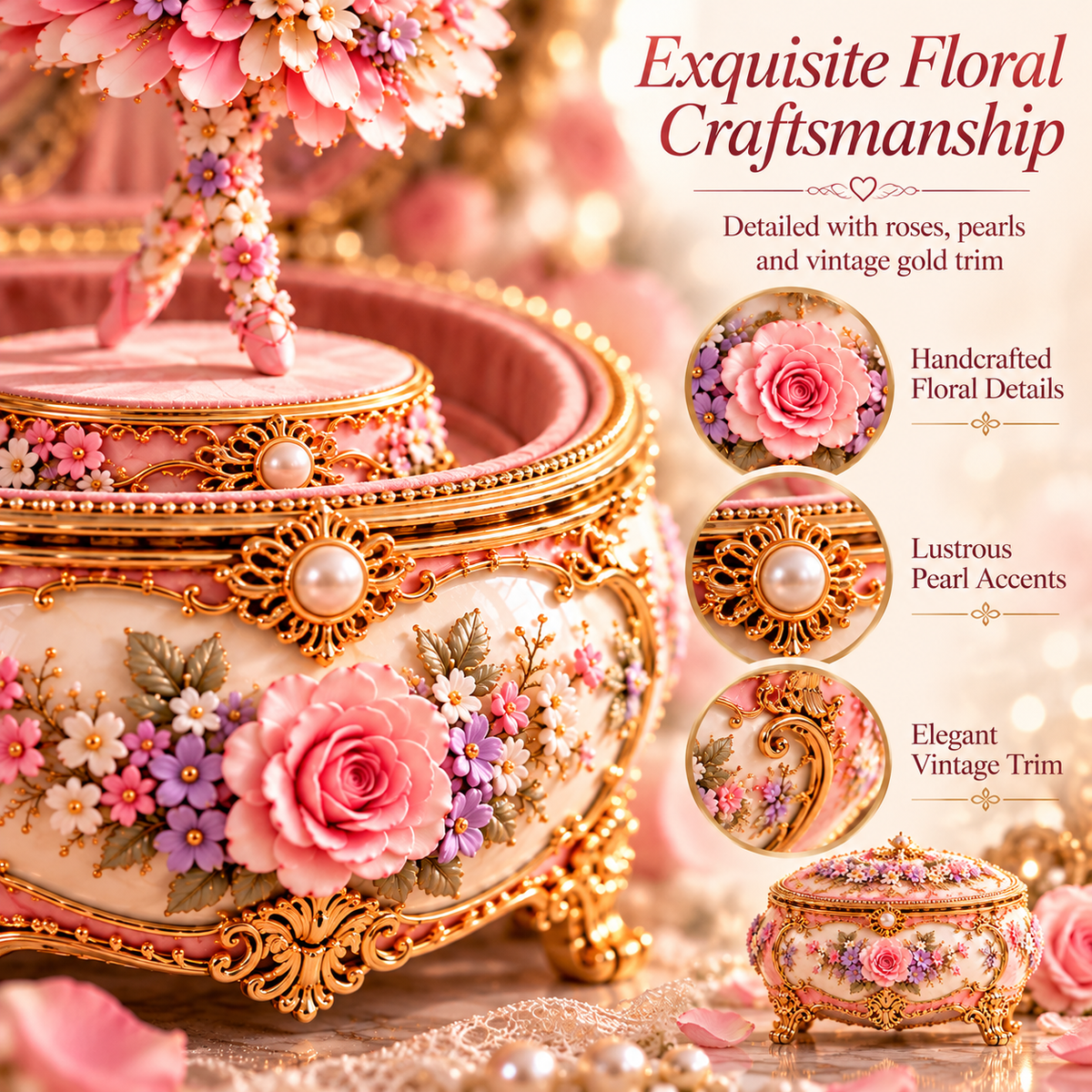 🌸🩰 Ballerina in Bloom™ | Magical Butterfly Music Box