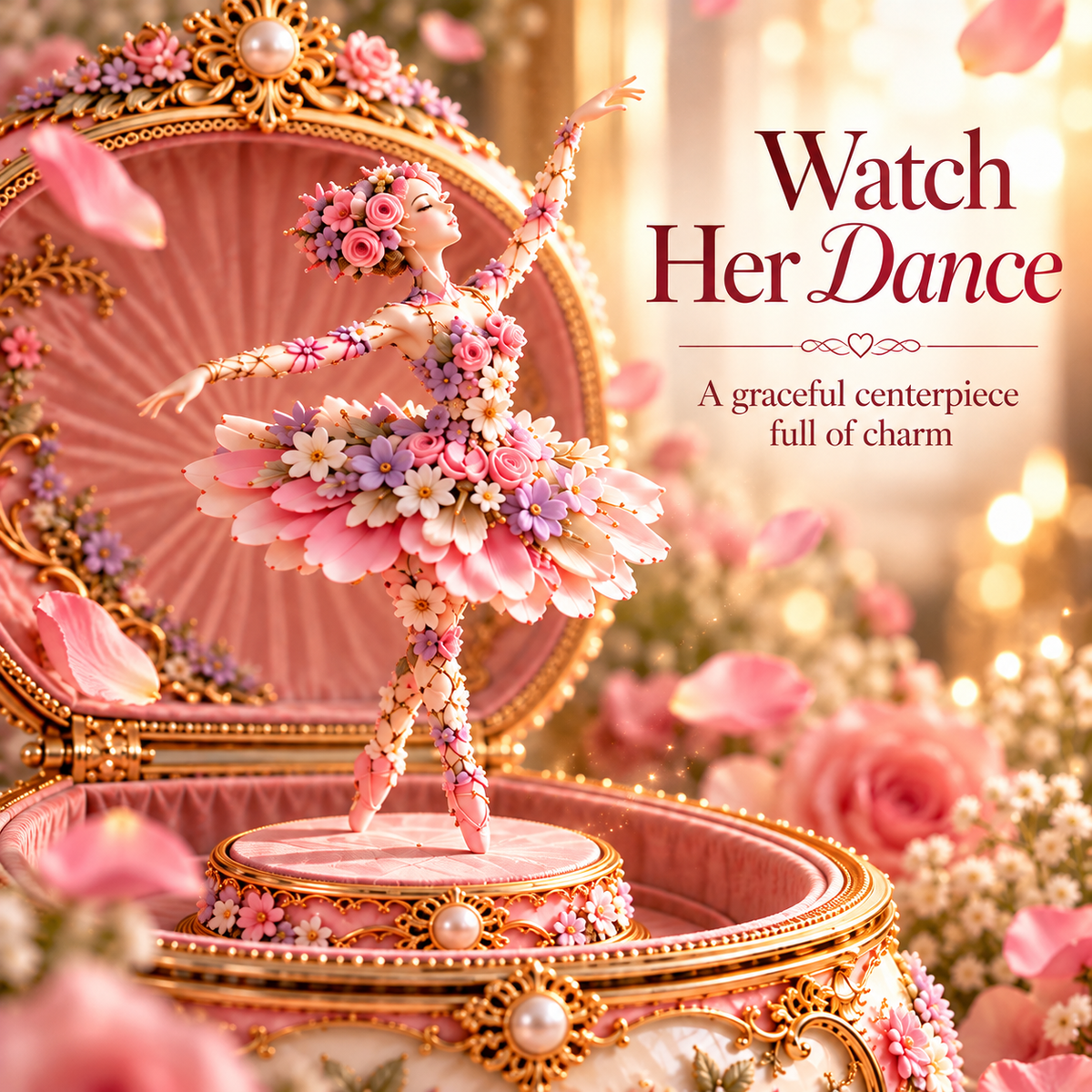 🌸🩰 Ballerina in Bloom™ | Magical Butterfly Music Box