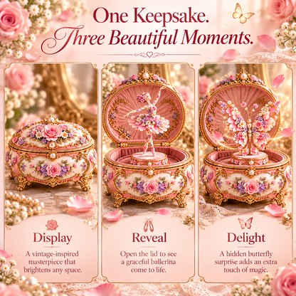 🌸🩰 Ballerina in Bloom™ | Magical Butterfly Music Box