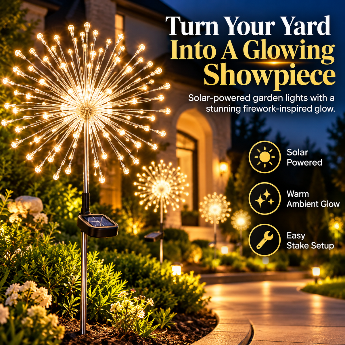 ☀️ Daylight to Starlight™ | Solar Dandelion Garden Light