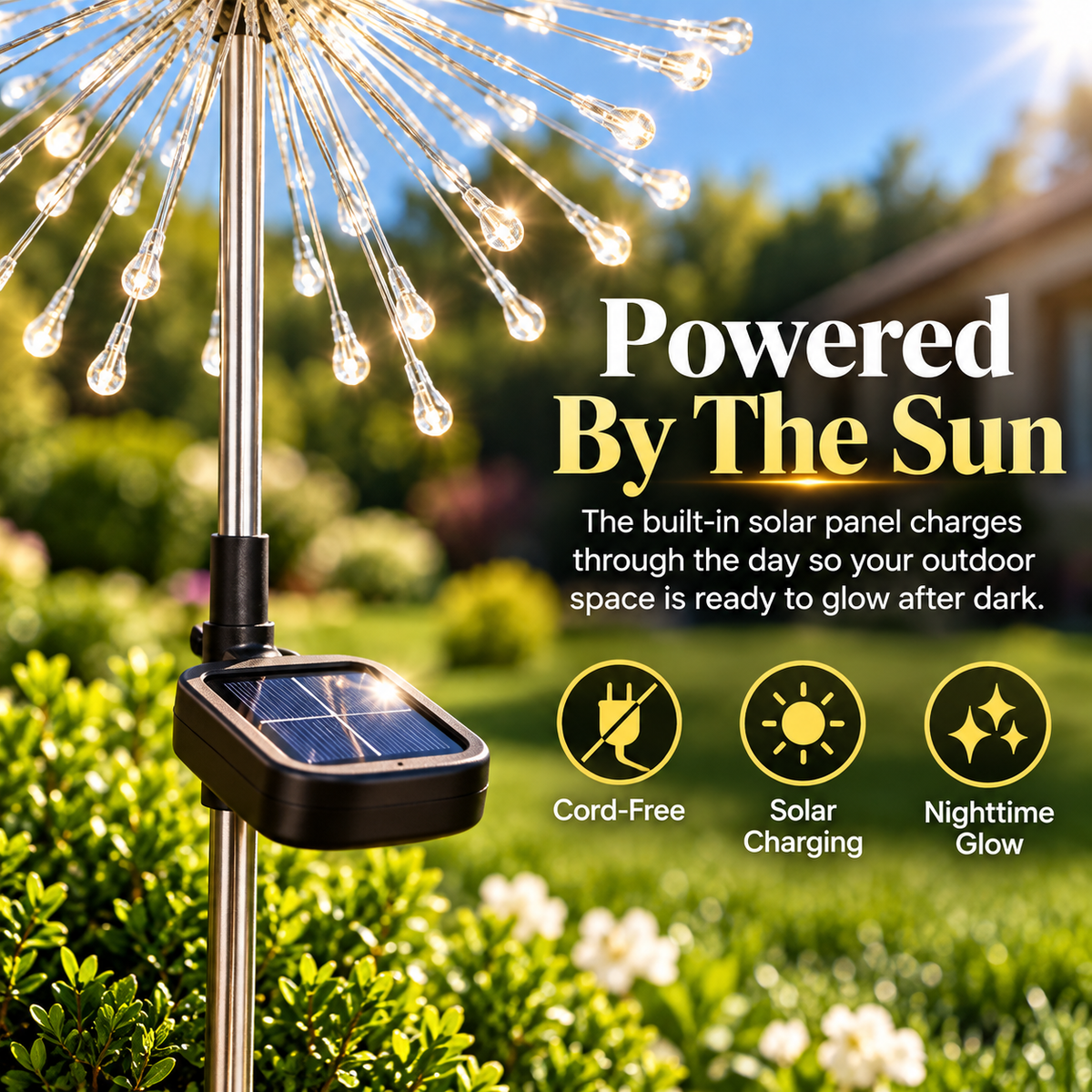 ☀️ Daylight to Starlight™ | Solar Dandelion Garden Light