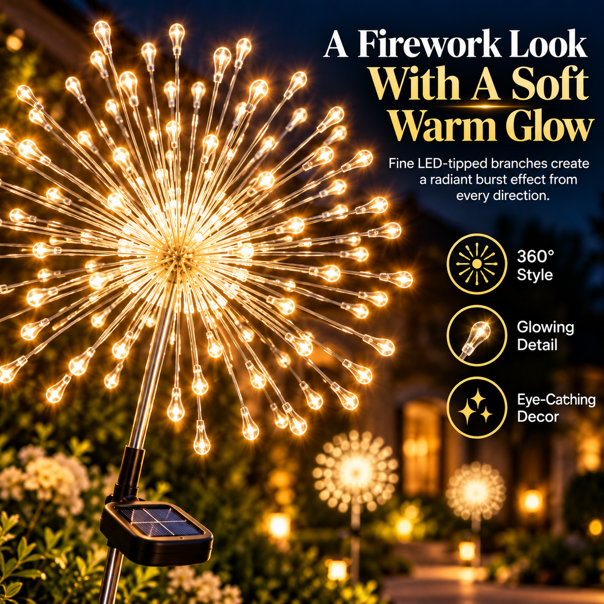 ☀️ Daylight to Starlight™ | Solar Dandelion Garden Light